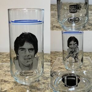 1977‎ Vintage Dallas Cowboys Pat Donovan Burger King Glass Dr Pepper